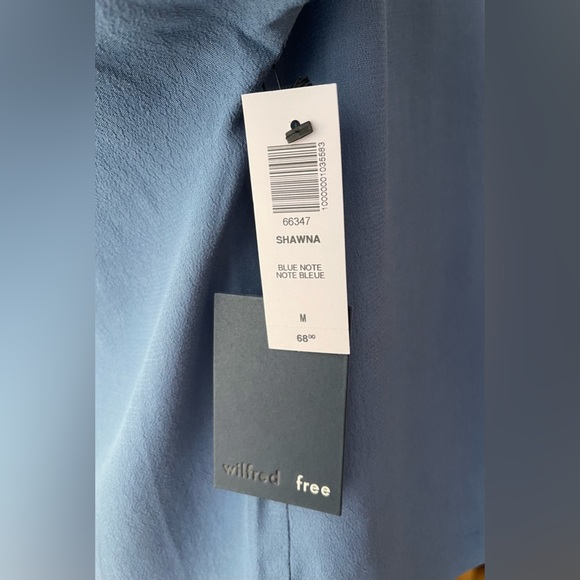 Aritzia Wilfred Shawna Blue Note Blouse - Picture 2 of 2